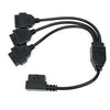 CarAngels OBD2 用 ケーブル OBD2 3分岐 ケーブル ハーネス L型 メス カプラー 50CM