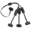 CarAngels スイッチ3つ付き OBD2 延長ケーブル 3分岐ケーブル 60cm フラットケーブル車両診断ツール