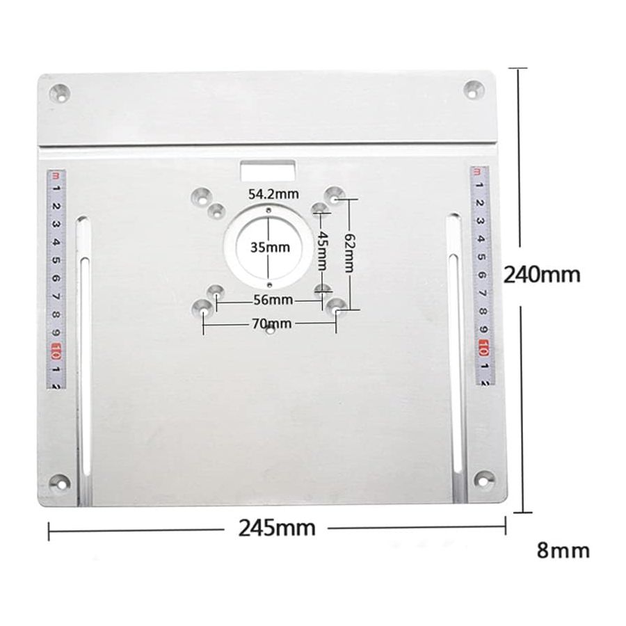 トリマー テーブル インサートプレートサイズ Makita RT0700C用56mm×45mm×54.3mm 汎用型トリマー用60mm×70mm