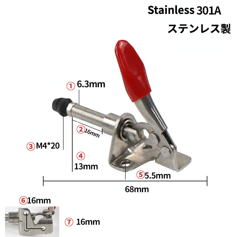 CarAngels 横押え型 トグルクランプセット 木材や金属の固定工具 DIY用