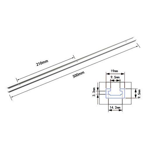 19mm規格 Tスロットトラック500mm