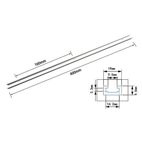 19mm規格 Tスロットトラック400mm