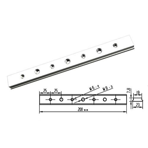 マイターバー 標準規格 200mm m6 m8 ネジ穴