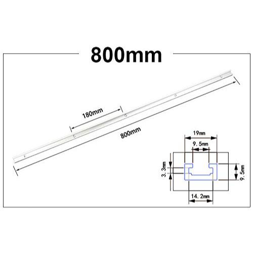 19mm規格 Tスロットトラック800mm