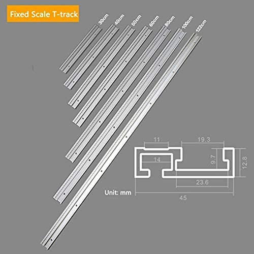 CarAngels 目盛り付きマイタートラック 45mm規格 アルミ製 Tスロットトラック クランプトラック 大工ツール テーブルソー用