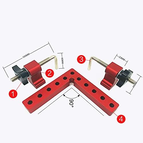 CarAngels アルミ製 完全スコヤ セット コーナークランプキット L形 90度 直角定規 木工 固定 締め付け ツール (120×120)