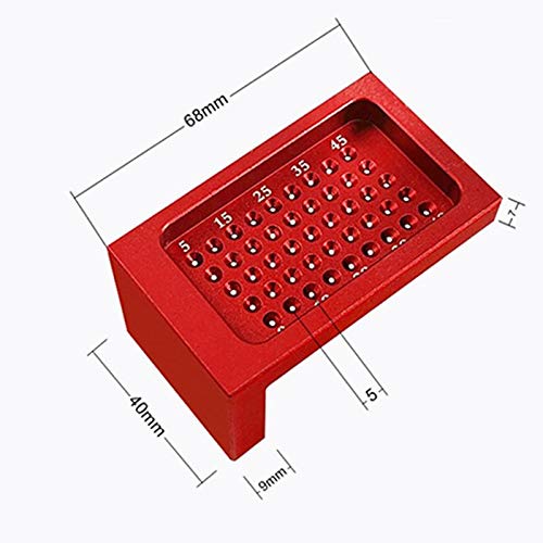 CarAngels 木工 T型スコヤ 直接マーキングできる定規 高精度 1mm 穴間隔 アルミ製 大工ケガキ工具 (T-50)