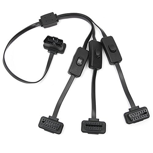 スイッチ3つ付き OBD2 延長ケーブル