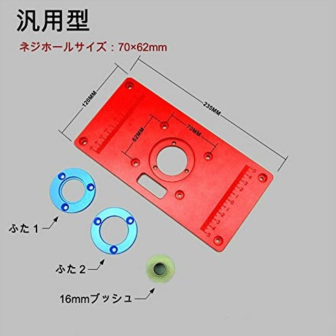 ルーターインサートプレートパーツ説明