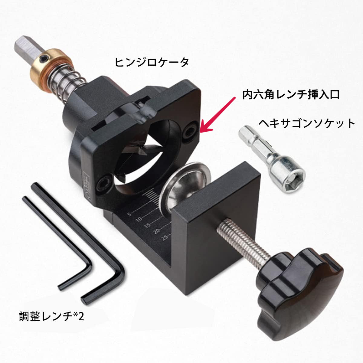 CarAngels スライド丁番穴あけ治具ドリルガイド ダボ穴治具